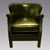 XD0057 green small leather single sofa