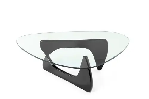Modern glass with solid wood base coffee tables center table living room