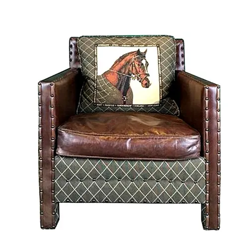 XD0024-1 leather fabric single sofa