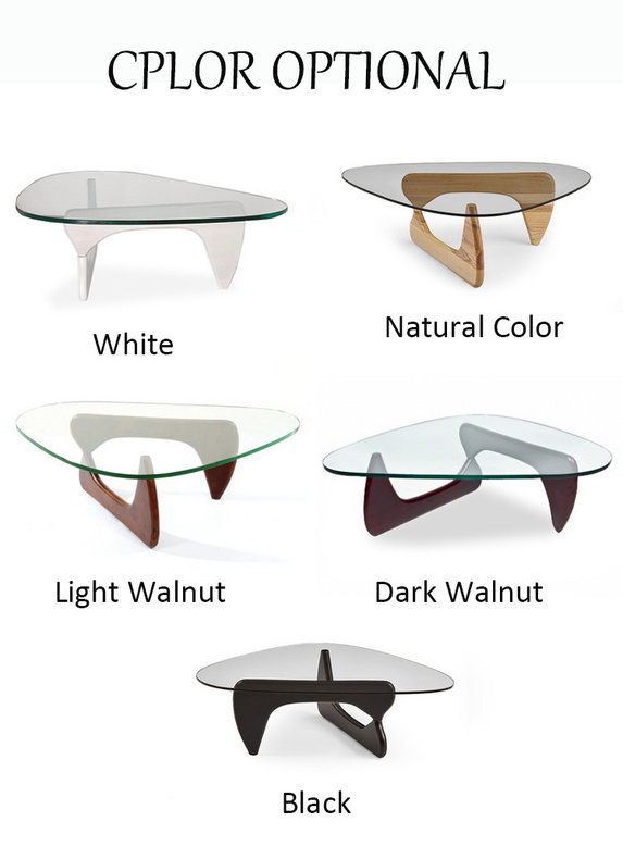 Modern glass with solid wood base coffee tables center table living room