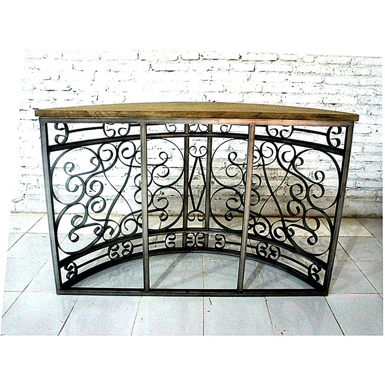 TAB OTH 17-05 iron semicircular console table