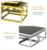 New Design Home Decor Square Stainless Steel Nested Coffee Table Modern Combination Coffee Table