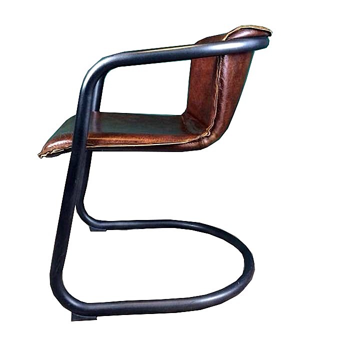 XD0072  iron leg leather dining chair