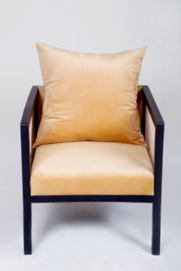 New Chinese Style Single Armchair, Velvet Cushion with Pillow