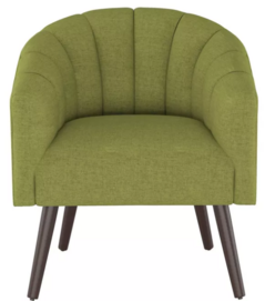 Modern Green Fabric Armchair