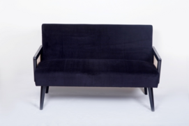Modern Dark Blue Velvet Sofa