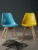 Modern PlasticDining Chair With Wood Legs