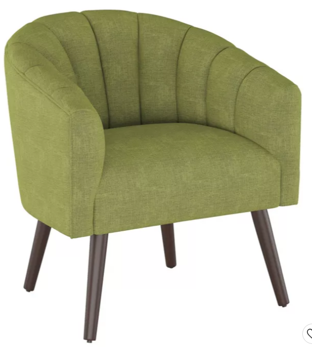 Modern Green Fabric Armchair