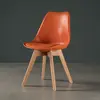 Modern PlasticDining Chair With Wood Legs