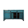Antique Chinese Recycled Blue Lacquered Sideboard NC-04
