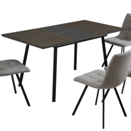 Dining Room MDF +Glass With Glaze Dining Table TD-2070