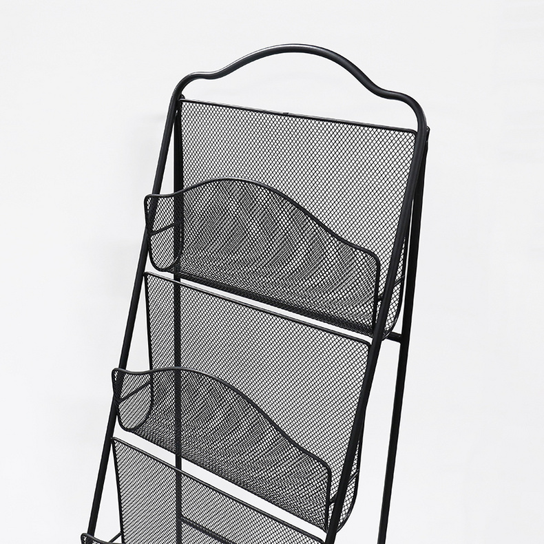 Magazine newspaper display shelf multilayer metal wire magazine display rack