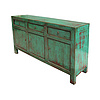 Antique Chinese Recycled Blue Lacquered Sideboard NC-04
