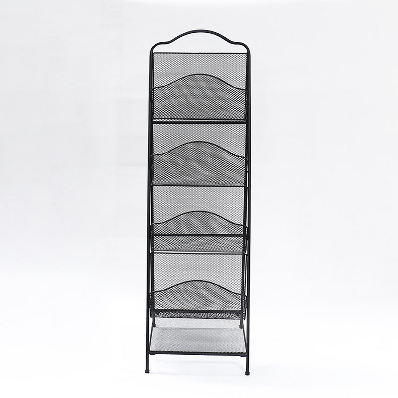 Magazine newspaper display shelf multilayer metal wire magazine display rack