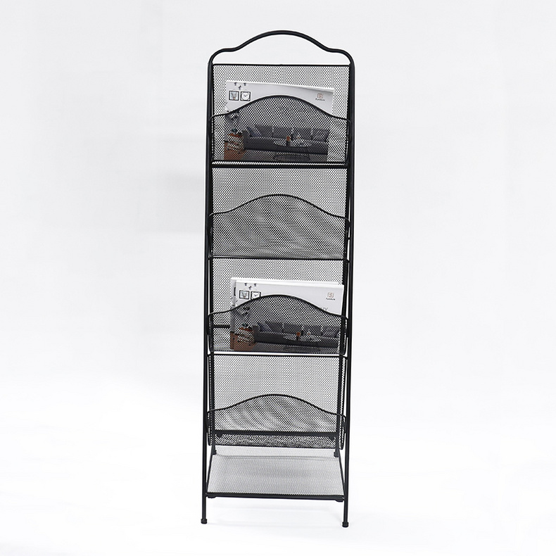 Magazine newspaper display shelf multilayer metal wire magazine display rack