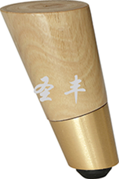 hot sale rubber wood tapered leg with aluminum caps