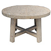 Chinese Rustic Recycle Wood Round KD Dining Table  NC-05
