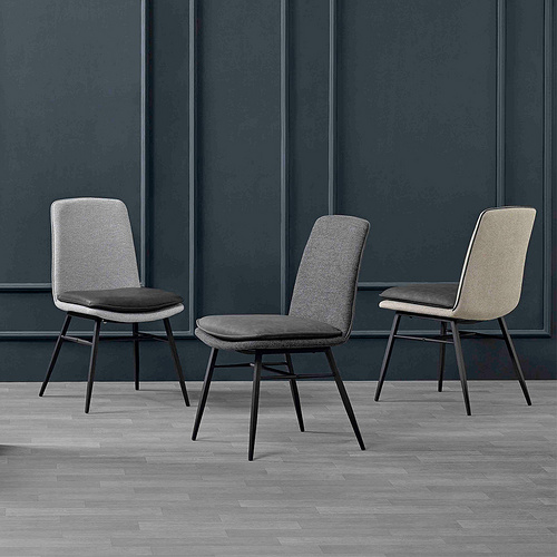 modern fabric pu leather metal dining chair DC-1686