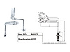 Sofa hardware headrest hinge