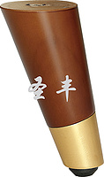 hot sale rubber wood tapered leg with aluminum caps
