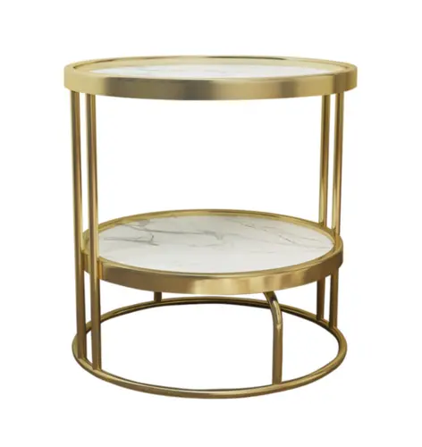 2 Tiers Side Table End Table Coffee Table