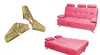 Adjustable foldable click clack sofa bed hinge