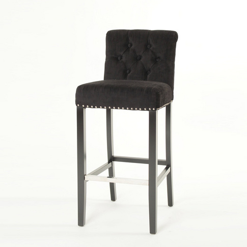 Modern solid Wood Fabric Leisure Barstool/ring back Bar chair (KY-3207)