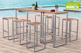 Stainless Steel Patio Bar Set