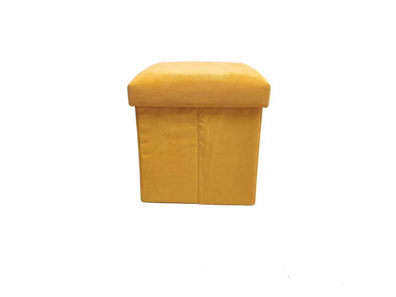Yellow Folding Storage Stool