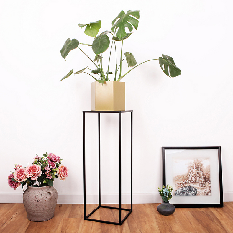 Minimalist design stable high leg modern flower display stand set different height flower shelf