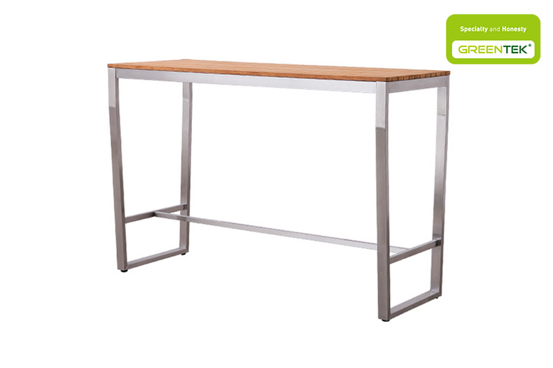 Stainless Steel Teak Bar Furniture Set