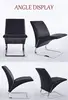 Black PU Leather V Shaped Design Leisure Meeting Chair Commercial Furniture