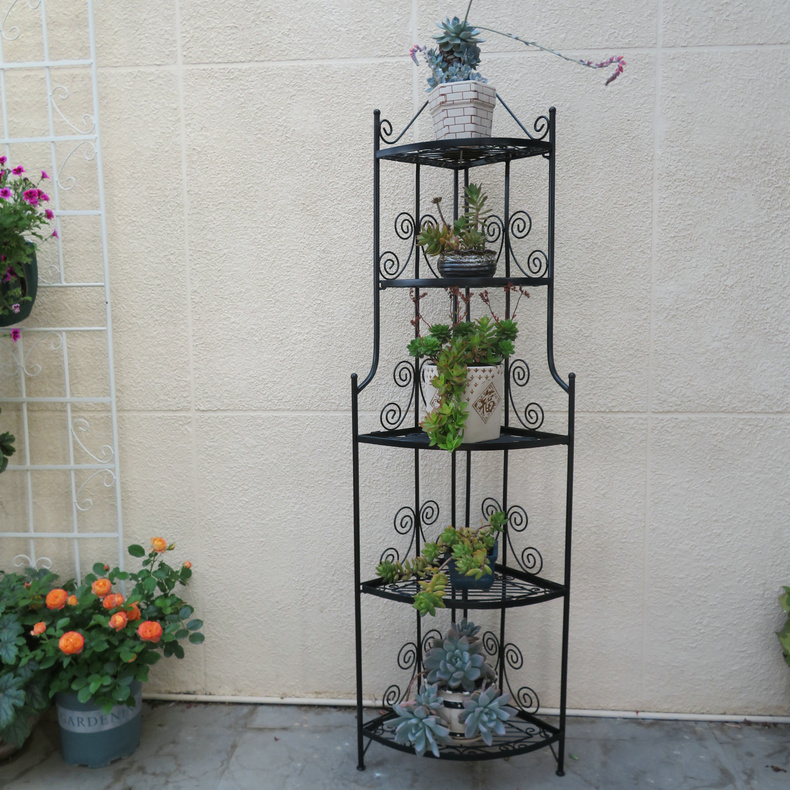 Metal Plant Pot Flower Stand Home Shelf