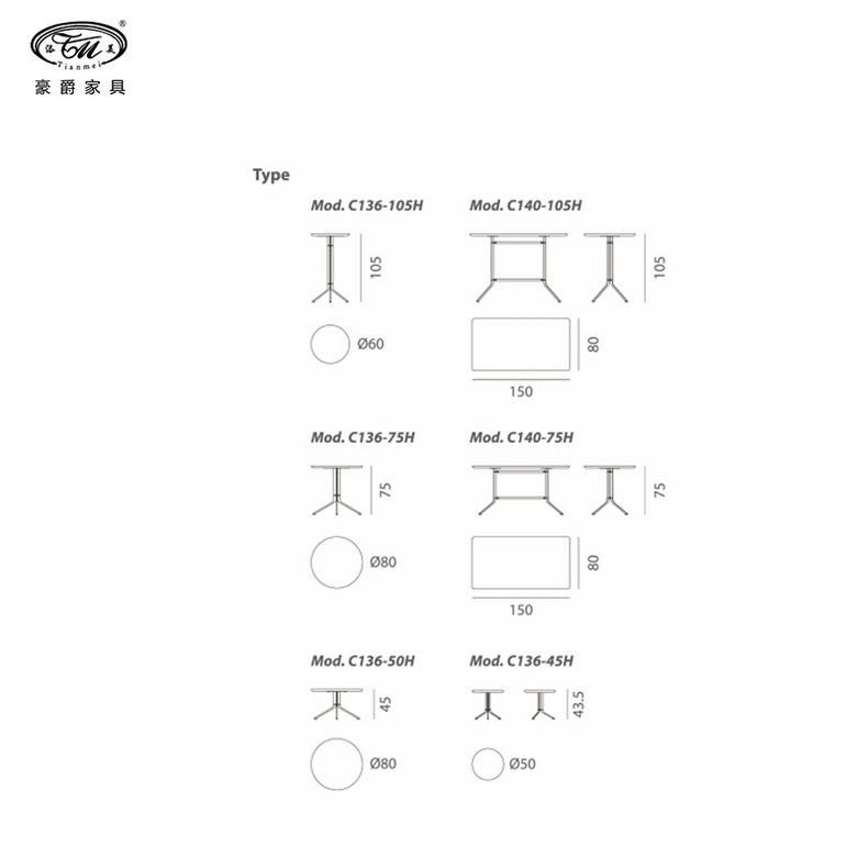 Bar Table Coffee Table C136-105H