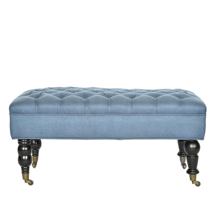 2020 new design tufted bench with castors