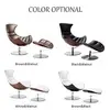 Hot Sale Bent Wood Reclining Chair With Footrest Stainless Steel Base Leather Chair