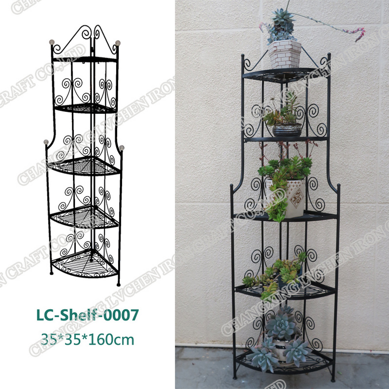 Metal Plant Pot Flower Stand Home Shelf