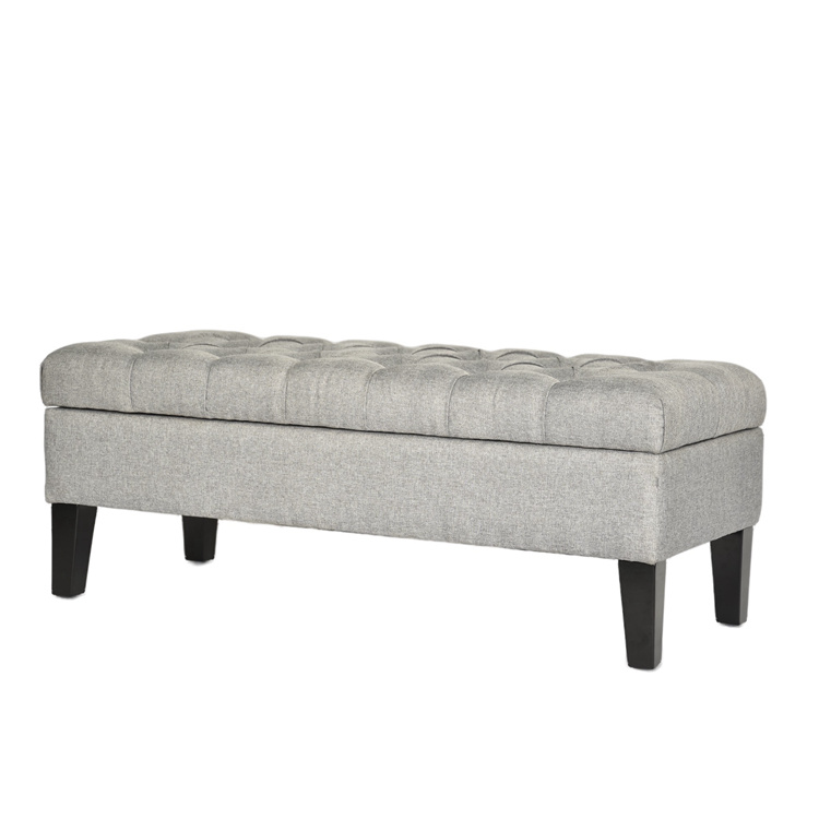 2020 new design rectangle tufted storage bench KD leg