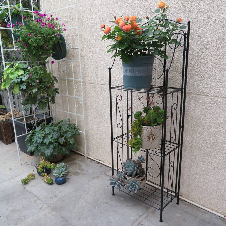 Metal Plant Pot Flower Stand Home Shelf