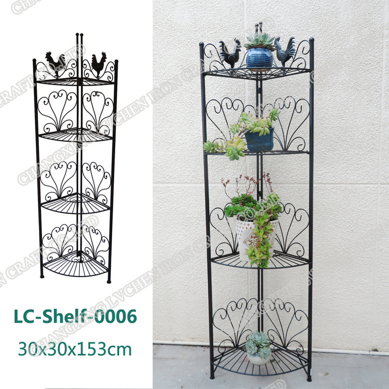 Metal Plant Pot Flower Stand Home Shelf