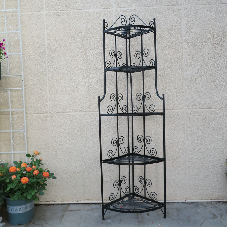 Metal Plant Pot Flower Stand Home Shelf