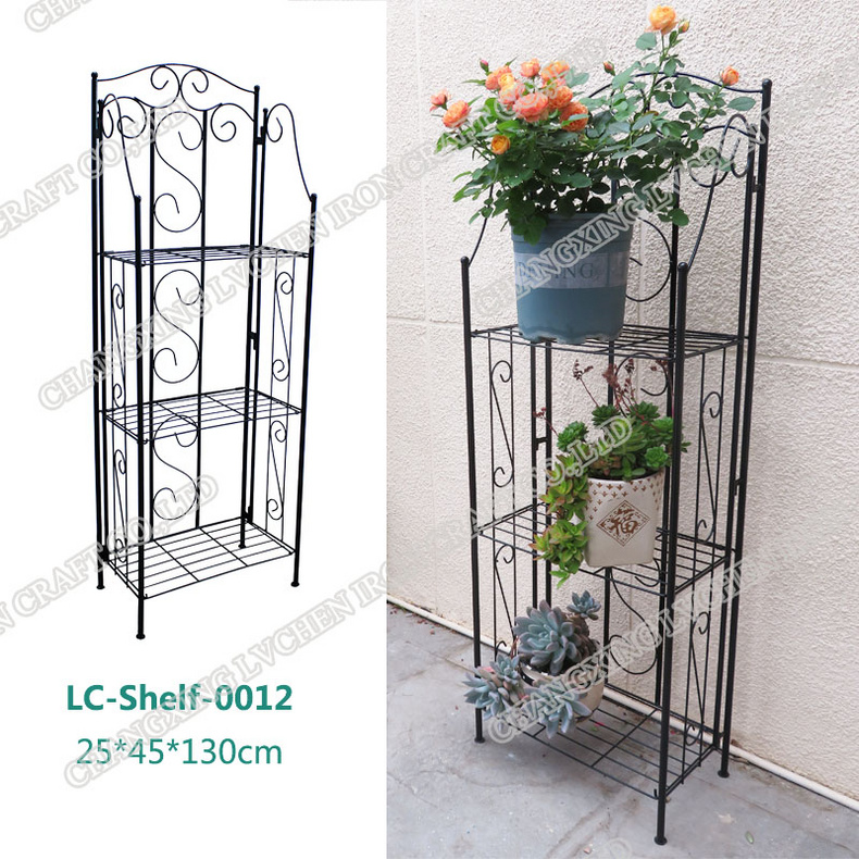 Metal Plant Pot Flower Stand Home Shelf