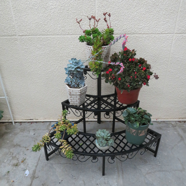 Metal Plant Pot Flower Stand Home Shelf