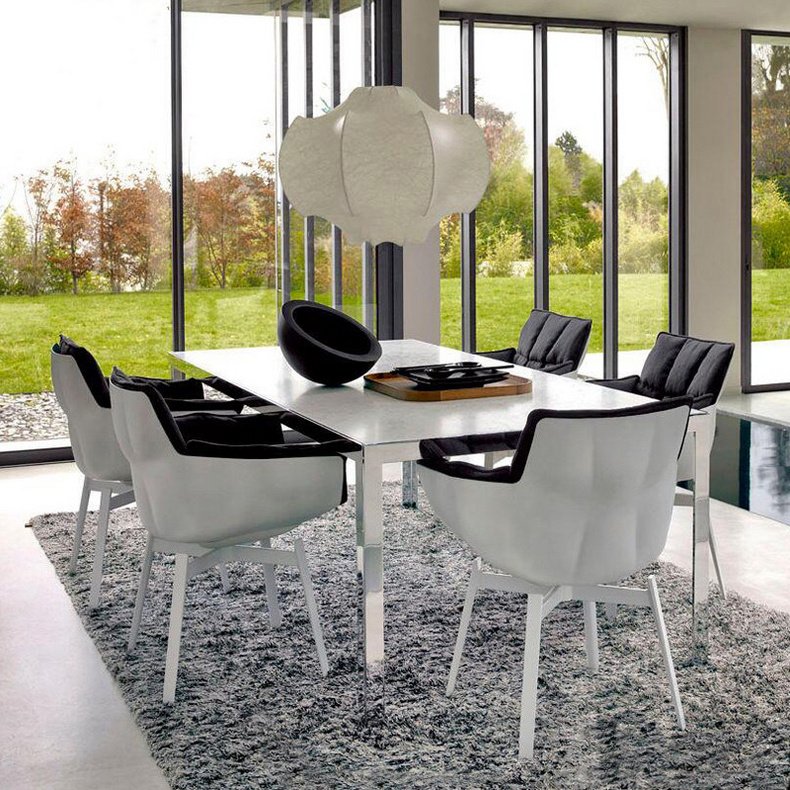 Hot Sale Italian Furniture Luxury Fiberglass and Fabric Husk Chair Leisure Chair