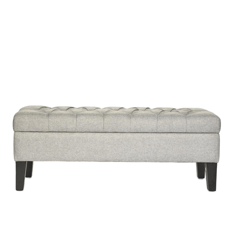 2020 new design rectangle tufted storage bench KD leg