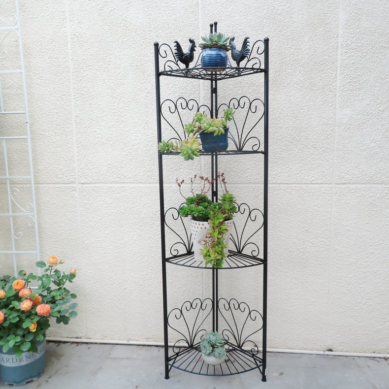 Metal Plant Pot Flower Stand Home Shelf