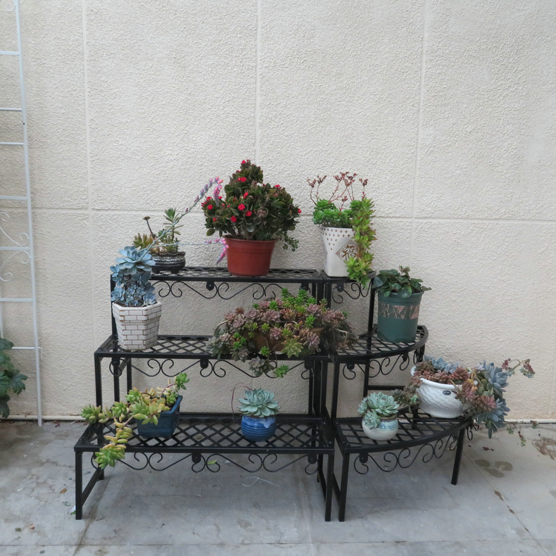 Metal Plant Pot Flower Stand Home Shelf