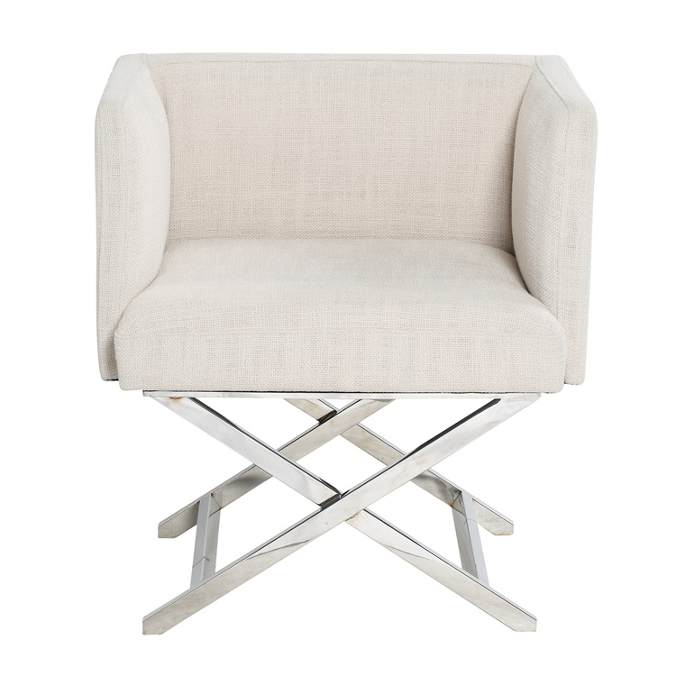 Stainless Steel X cross leg arm chair VS 6304