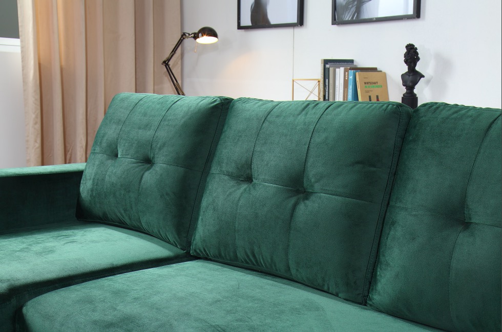 Sectional sleeper sofa cum bed with storage