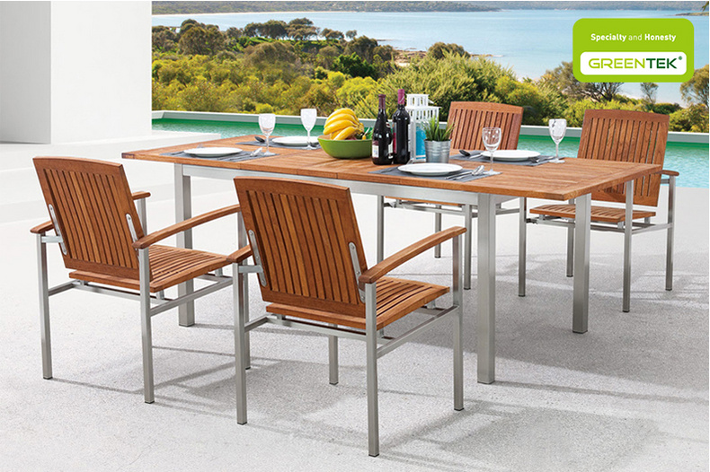 Stainless Steel Extension Dining Set
